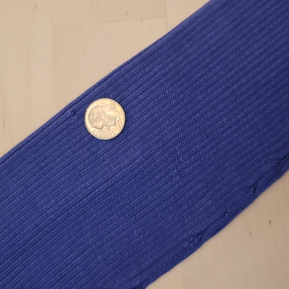 100% Vintage Spun Silk Canvasbacks Muted Medium Blue Luxurious Turtleneck EUC - Picture 5 of 10